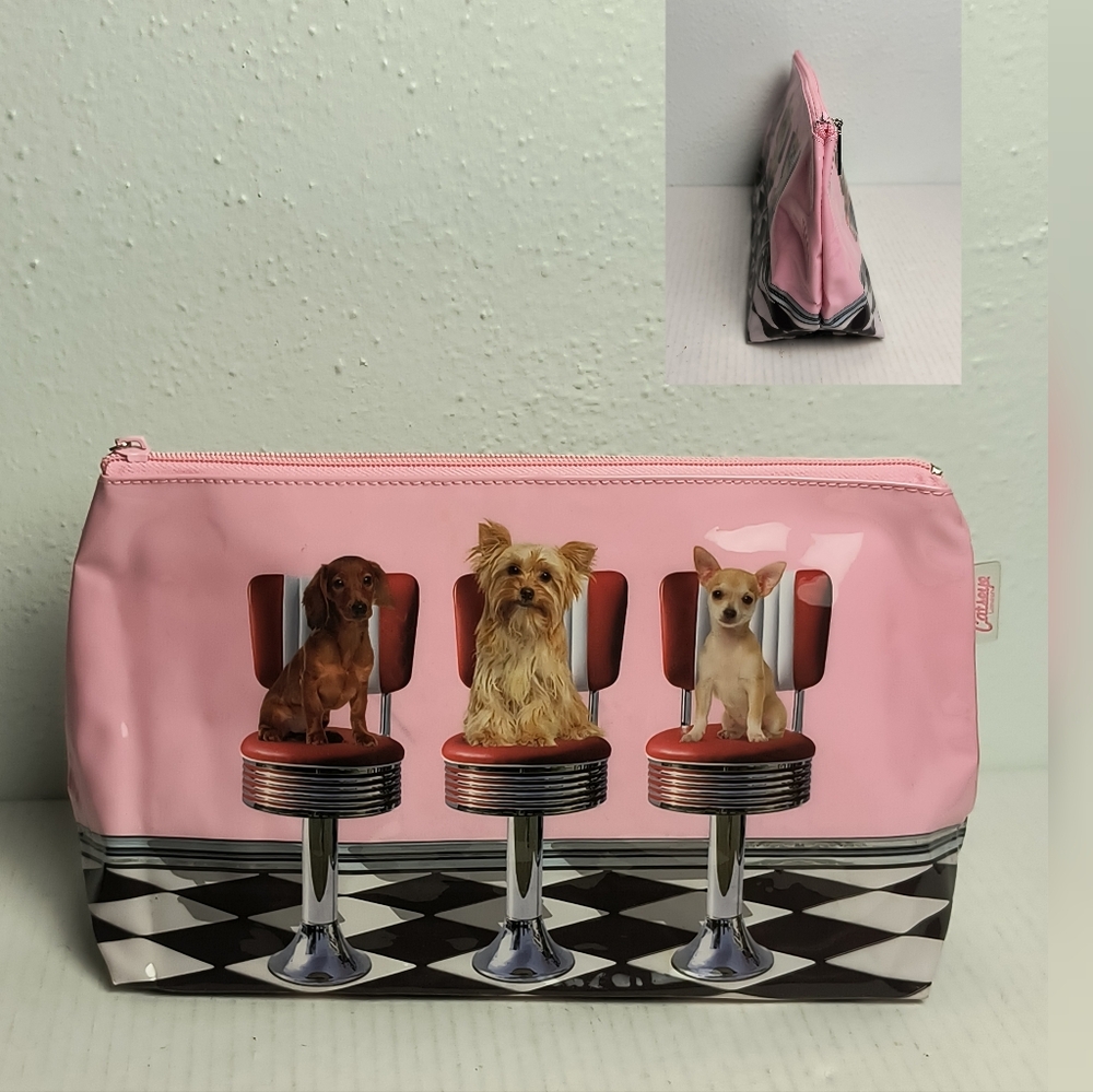 Cat's eye Pouch Bag Retro Dog's Pink